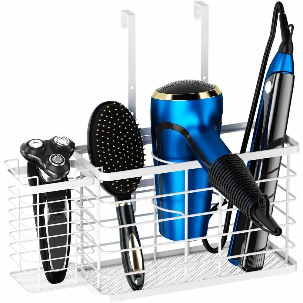 Hair Tool Organizer Wall Mount Dryer Holder Cabinet Door 3 in 1 No Drill